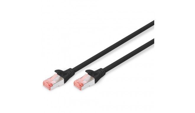 "DIGITUS Patchkabel Cat6 S/FTP 2xRJ45 0.5m schw Hebelschutz Polybeutel"