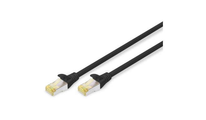 "DIGITUS Patchkabel Cat6a S/FTP 2xRJ45 3.0m schw Hebelschutz"