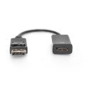 "DIGITUS DisplayPort Adapter DPort -> HDMI St/Bu 0,2m aktiv"