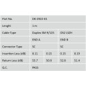 "DIGITUS LWL Patchkabel SC -> SC 1.00m Singlemode Duplex OS2"