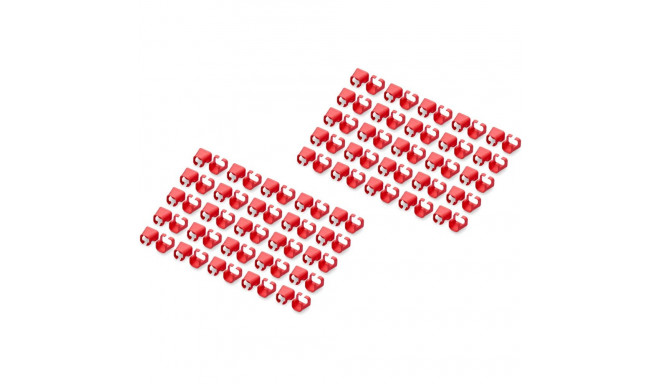 "DIGITUS Farbclips für Patchkabel RJ45 100 Stück rot"