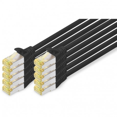 "DIGITUS CAT 6A S/FTP Patchkabel, 10 Stück, 5m, schwarz"