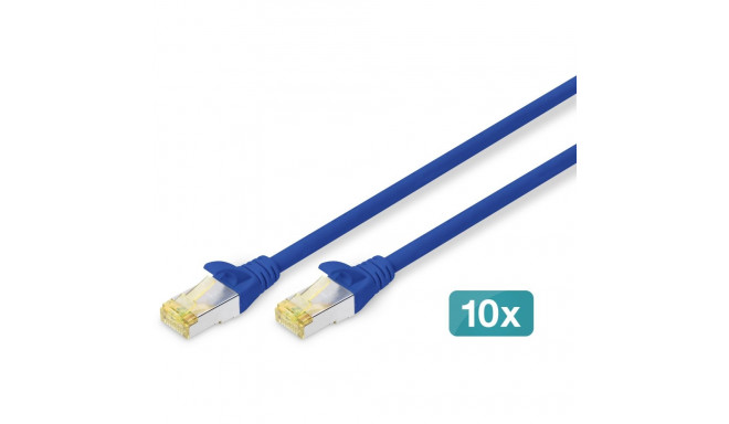 "DIGITUS CAT 6A S/FTP Patchkabel, 10 Stück, 2m, blau"