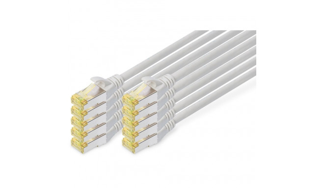 "DIGITUS CAT 6A S/FTP Patchkabel, 10 Stück, 5m, grau"