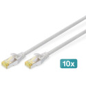 "DIGITUS CAT 6A S/FTP Patchkabel. 10 Stück. 3m. grau"