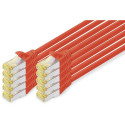 "DIGITUS CAT 6A S/FTP Patchkabel. 10 Stück. 2m. rot"