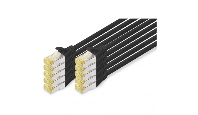 "DIGITUS CAT 6A S/FTP Patchkabel, 10 Stück, 2m, schwarz"
