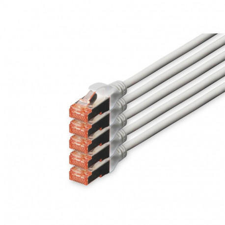 "DIGITUS CAT 6 S/FTP Patchkabel, 5 Stück, 15m, grau"