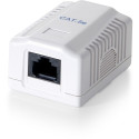 "Equip Aufputzdose Cat6 1xRJ45 UTP Premium RAL 9010 Reinweiß Polybeutel"