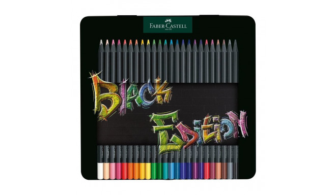"FABER-CASTELL Buntstifte Black Edition 24er Metalletui"