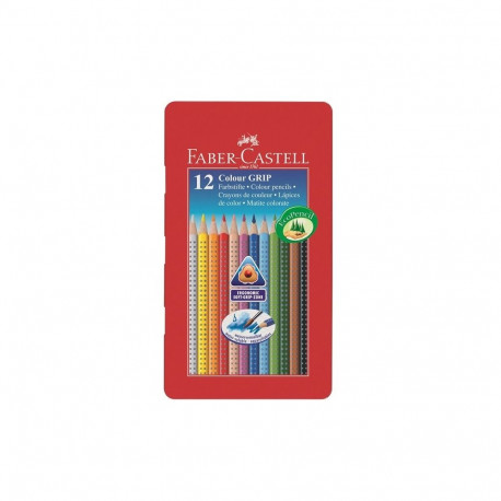 "FABER-CASTELL Buntstift Colour Grip 12er-Metalletui"