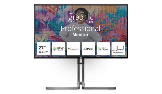 "AOC 68.6cm (27"") U27U3CV 16:09 2xHDMI+DP+USB-C Lift bl"