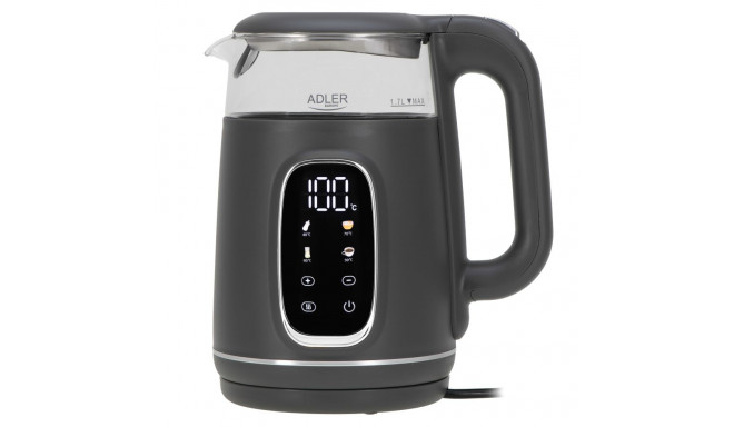 Adler Kettle with LED Display | AD 1305 | Electric | 2200 W | 1.7 L | Plastic | 360° rotational base