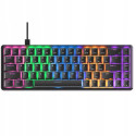 Rampage Mechanical Keyboard REBEL-BLACKBS Rainbow Light, Low Profile