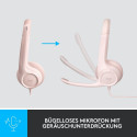 Logitech H390 peakomplekt, roosa