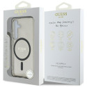Case Guess Glitter Circle Classic Logo MagSafe for Samsung Galaxy S25 must