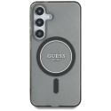 Case Guess Glitter Circle Classic Logo MagSafe for Samsung Galaxy S25 must