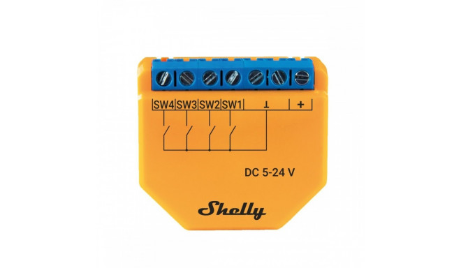 Shelly Plus i4 DC kontroller Wi-Fi võrgu jaoks