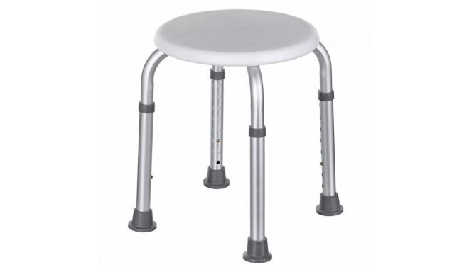 Round aluminium shower stool