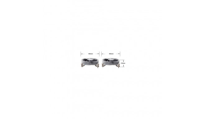 Silverstone SST-NT07-115X computer cooling system Chipset Cooler 8 cm Black, Metallic