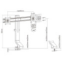 Maclean MC-854 Holder for two monitors / double 17 "-27" 14kg VESA 75x75 100x100 fits MC-848 and MC-