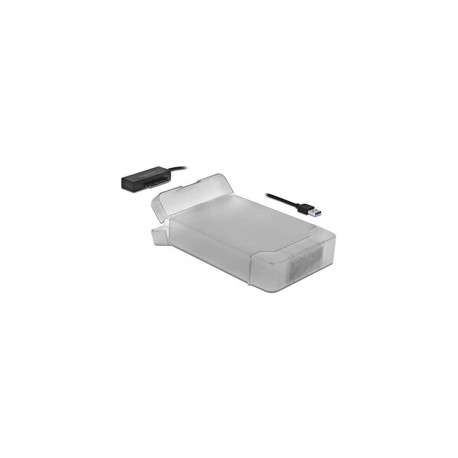 USB 3.2 Gen 1 adapter USB-A > SATA 22 Pin pistik 45cm koos 3,5" kaitseümbrisega, must