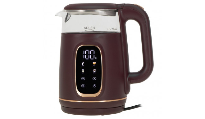 Adler Kettle with LED Display | AD 1305 | Electric | 2200 W | 1.7 L | Plastic | 360 rotational base 