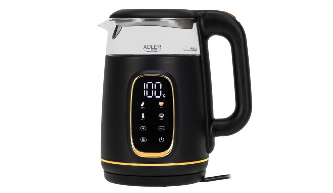 Adler Kettle with LED Display | AD 1305 | Electric | 2200 W | 1.7 L | Plastic | 360 rotational base 