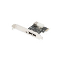 Digitus IEEE 1394a Interface Card, PCI express, 4 Port 1x ext. 1394mini, 2x ext./1x int. 1394a Ports