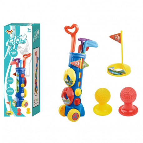 Duży Zestaw Do Gry W Golfa Mini Golf + Wózek Golfowy
