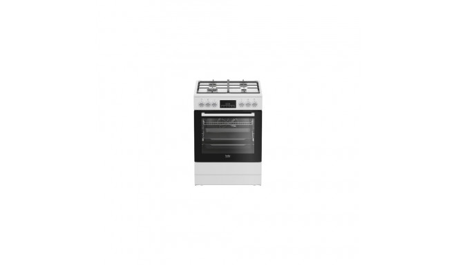 BEKO Cooker FBM62330GWDTN, Width 60 cm, A, Gas/Electric, LED screen