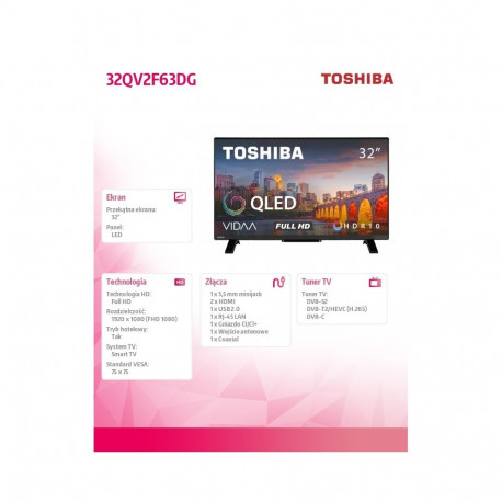 TV QLED 32 inch 32QV2F63DG