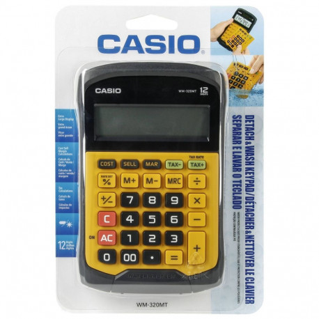 CASIO CALCULATOR OFFICE WATERPROOF WM-320MT-S  12-digit display. Removable keyboard  108.5x168.5  Wa