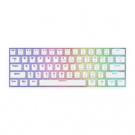 Savio WHITEOUT X2 BROWN keyboard Universal USB QWERTY US International White