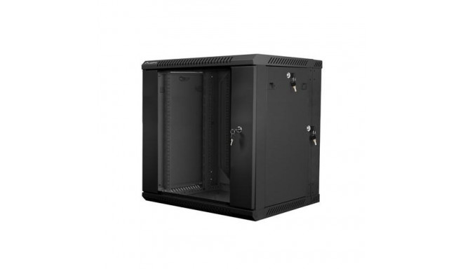 Lanberg WF02-6612-10B rack cabinet 12U Wall mounted rack Black