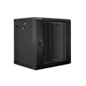 Lanberg WF02-6612-10B rack cabinet 12U Wall mounted rack Black