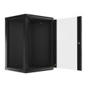 Lanberg WF01-6618-10B rack cabinet 18U Wall mounted rack Black