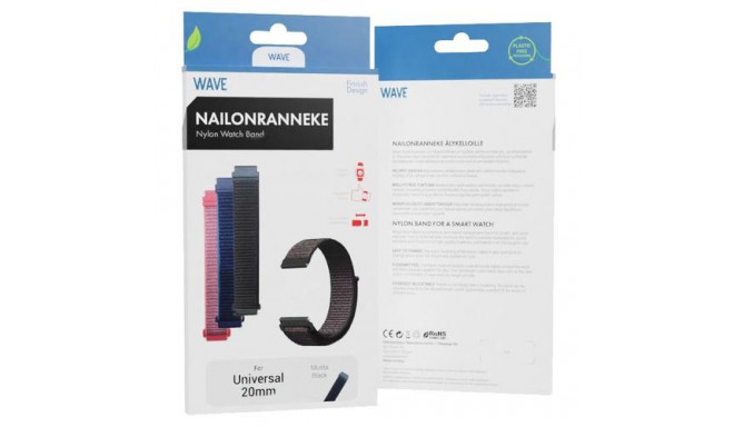 Wave WAVE-NB-UNI-20-BK watch part/accessory Watch strap