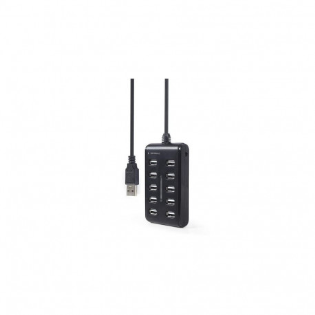 Gembird UHB-U2P10P-01 interface hub USB 2.0 Type-A Black