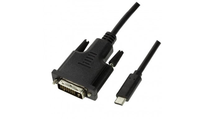 LogiLink UA0332 video cable adapter 3 m USB Type-C DVI-D Black