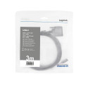 LogiLink UA0332 video cable adapter 3 m USB Type-C DVI-D Black