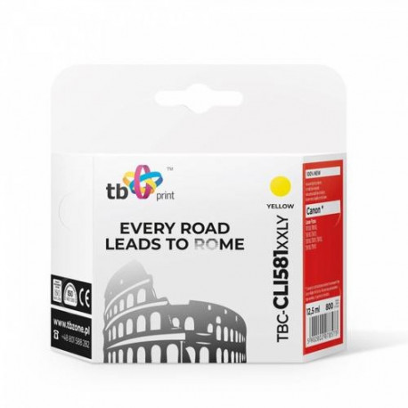 TB Print TBC-CLI581XXLY ink cartridge 1 pc(s) Compatible Yellow