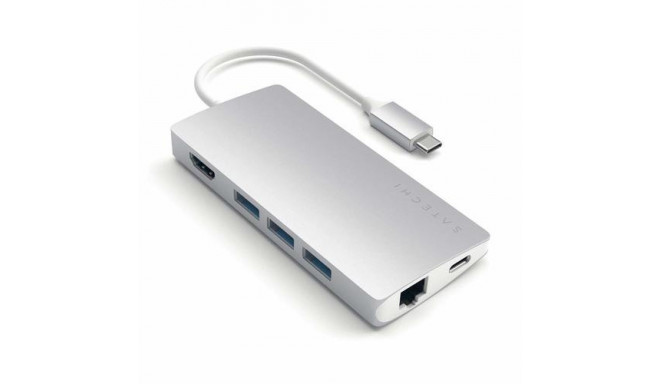 Satechi ST-TCMA2S laptop dock/port replicator USB 3.2 Gen 1 (3.1 Gen 1) Type-C Silver