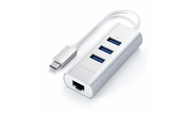 Satechi ST-TC2N1USB31AS laptop dock/port replicator USB 3.2 Gen 1 (3.1 Gen 1) Type-C Silver