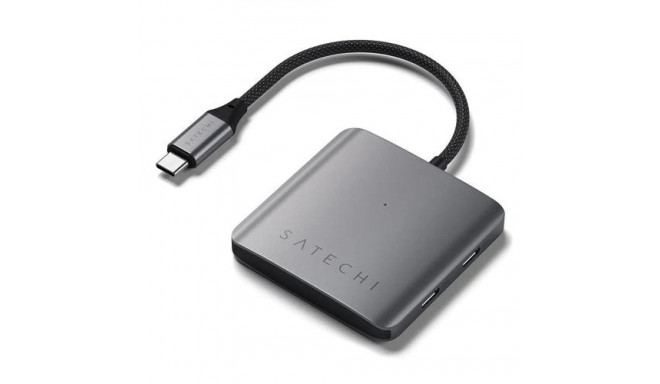 Satechi ST-H4CPDM interface hub USB Type-C 10000 Mbit/s Grey