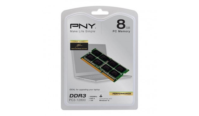 PNY 8GB DDR3 1600MHz memory module 1 x 8 GB