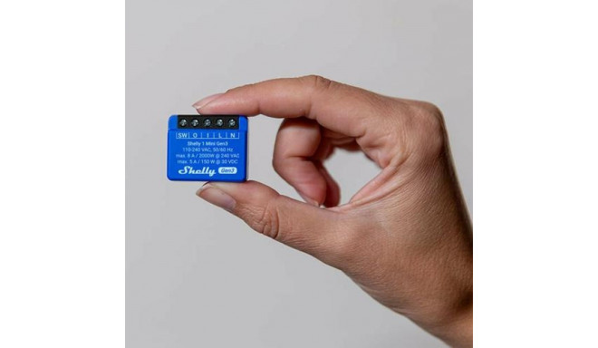 Shelly 1 Mini Gen3 Smart switch 1P Blue