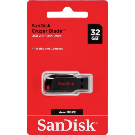 USB-A 2.0 FlashDrive SanDisk Cruzer Blade, 32Gb SDCZ50-032G-B35