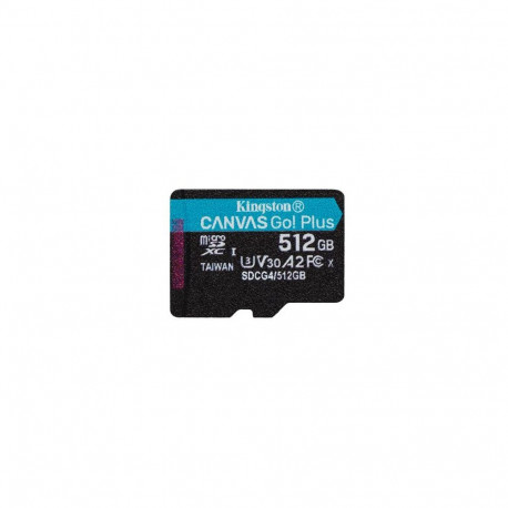 Kingston Technology 512GB microSDXC Canvas Go Plus Gen4 200R A2 U3 Single Pack w/o ADP