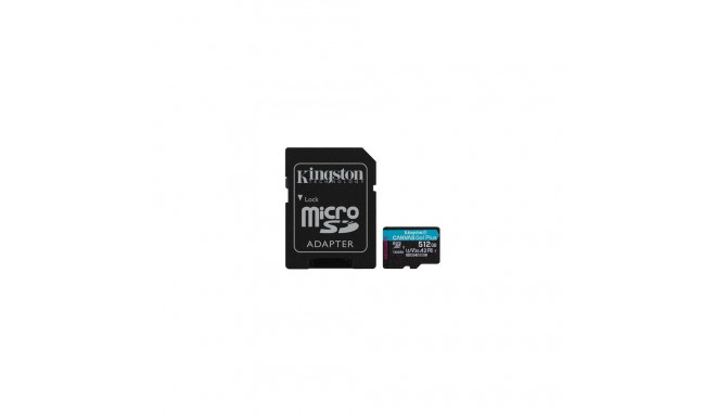 Kingston Technology 512GB microSDXC Canvas Go Plus Gen4 200MB/s A2 U3 V30 Card + Adapter